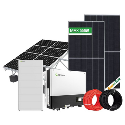 Complete Set Solar Panel Power System 5KW 8KW 10Kw 12KW Solar Energy Residential Hybrid Solar System