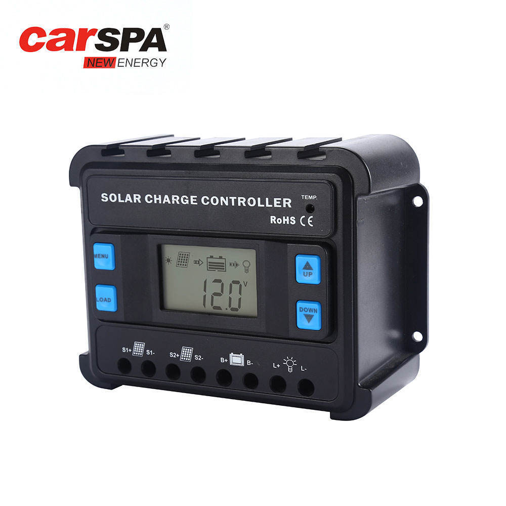 CARSPA 30 Amp PWM solar charge controller 12v Digital Solar Charger Controller  30 amp pwm charge controller manual