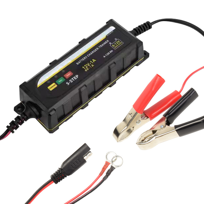 New Design 1A  Automatic Car Battery Charger For All 6v/12v STD, GEL, AGM Batteries