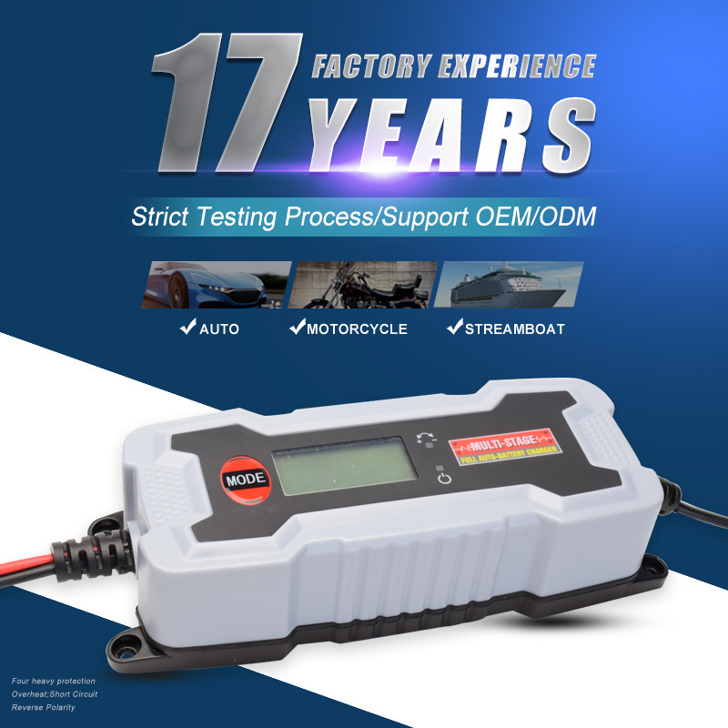 Fast Charging High Power Smart 12v 24v Auto Repair Lead-acid Battery Charger 4a Car Trickle Battery Charger