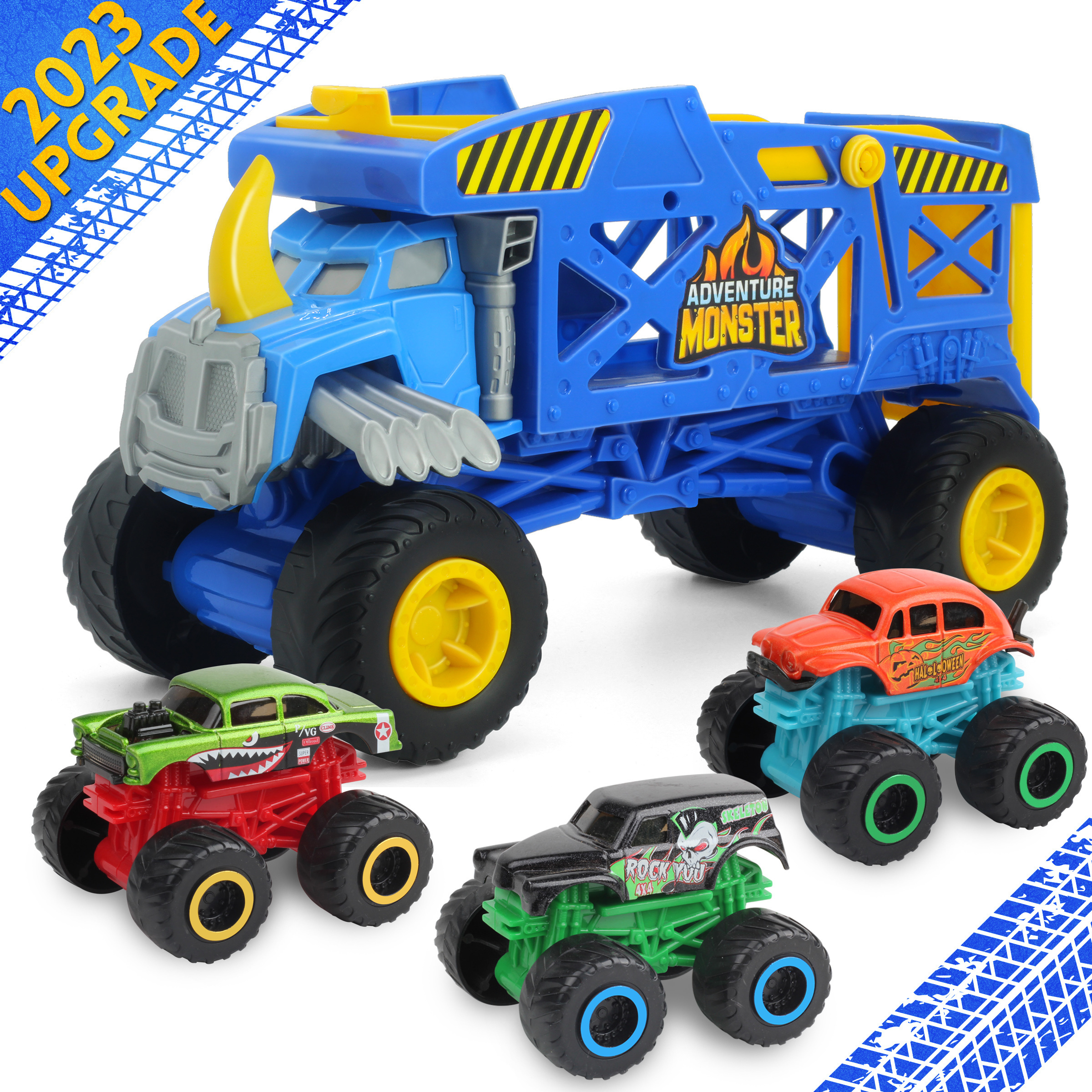 Sunq Factory Hot Sell 4Pcs Play Set Car Monster Truck High Speed Off Road Monster Truck Car Toys For Kids