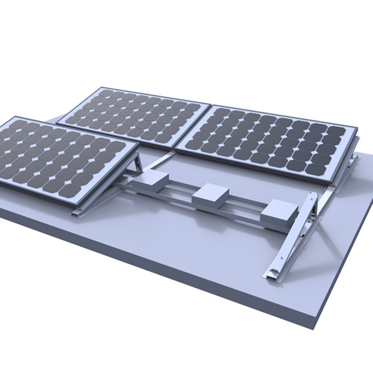 Solar Panel Ground Mount Rack Kit With Windshield Ballast Ground Mount Solar Ground Mount Solar Ballasted