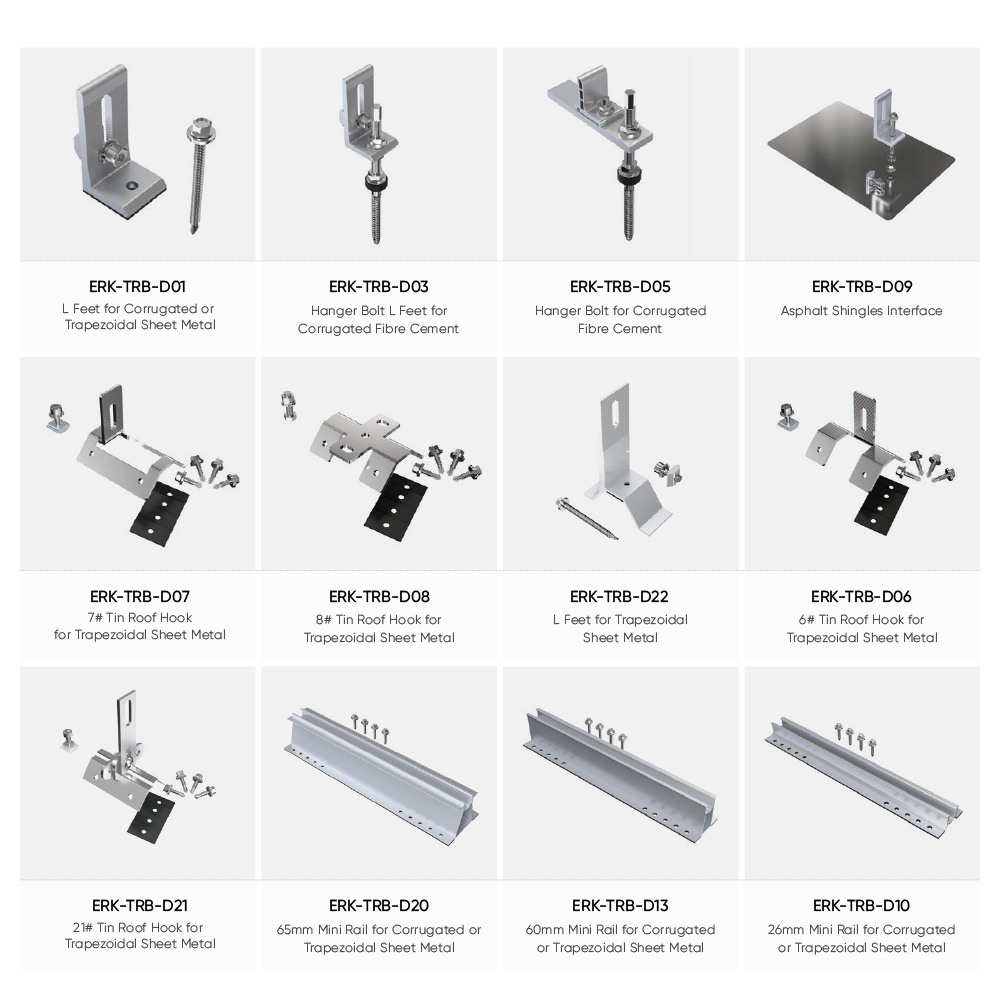 Sunrack West Ballasted Ground Solar Mounting Systems Brackets Flat Roof Ballast Mounting Brackets System