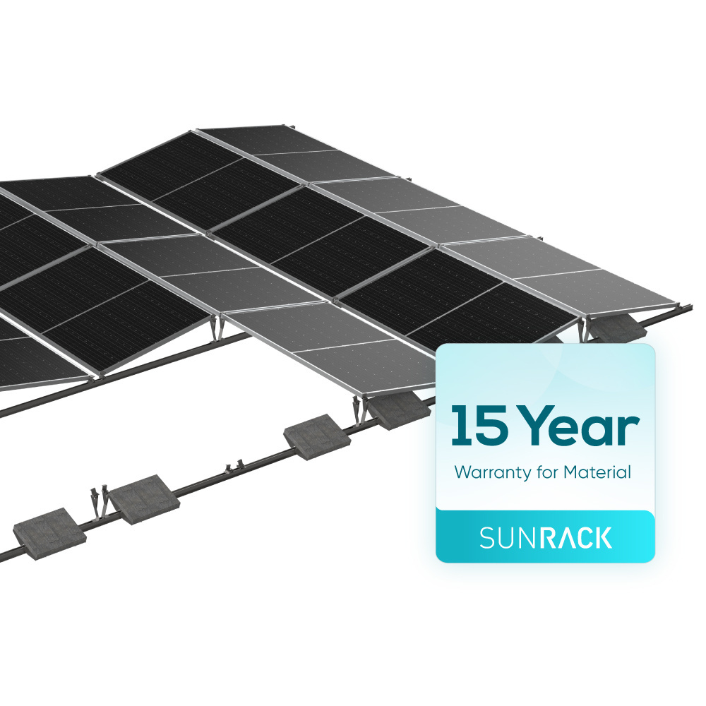 Sunrack West Ballasted Ground Solar Mounting Systems Brackets Flat Roof Ballast Mounting Brackets System