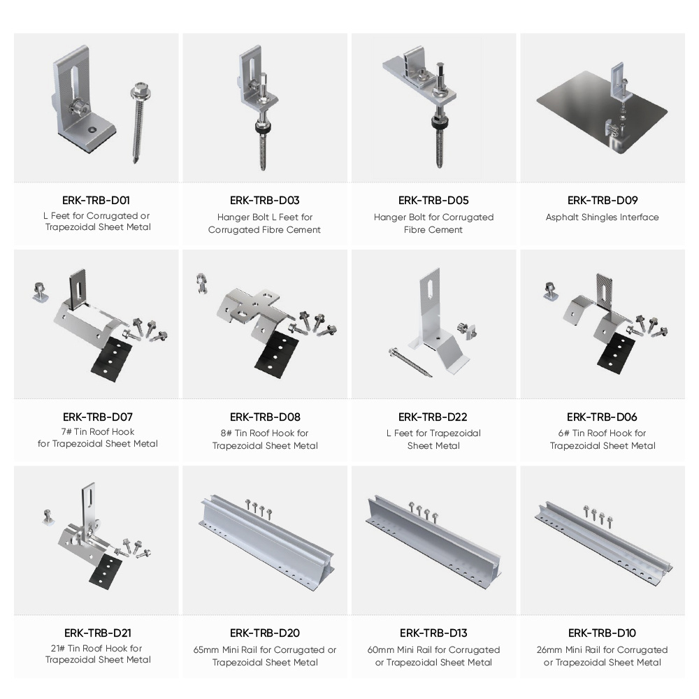 Sunrack Adjustable Racking Metal Roof Solar Panel Mounting Structure System For Home