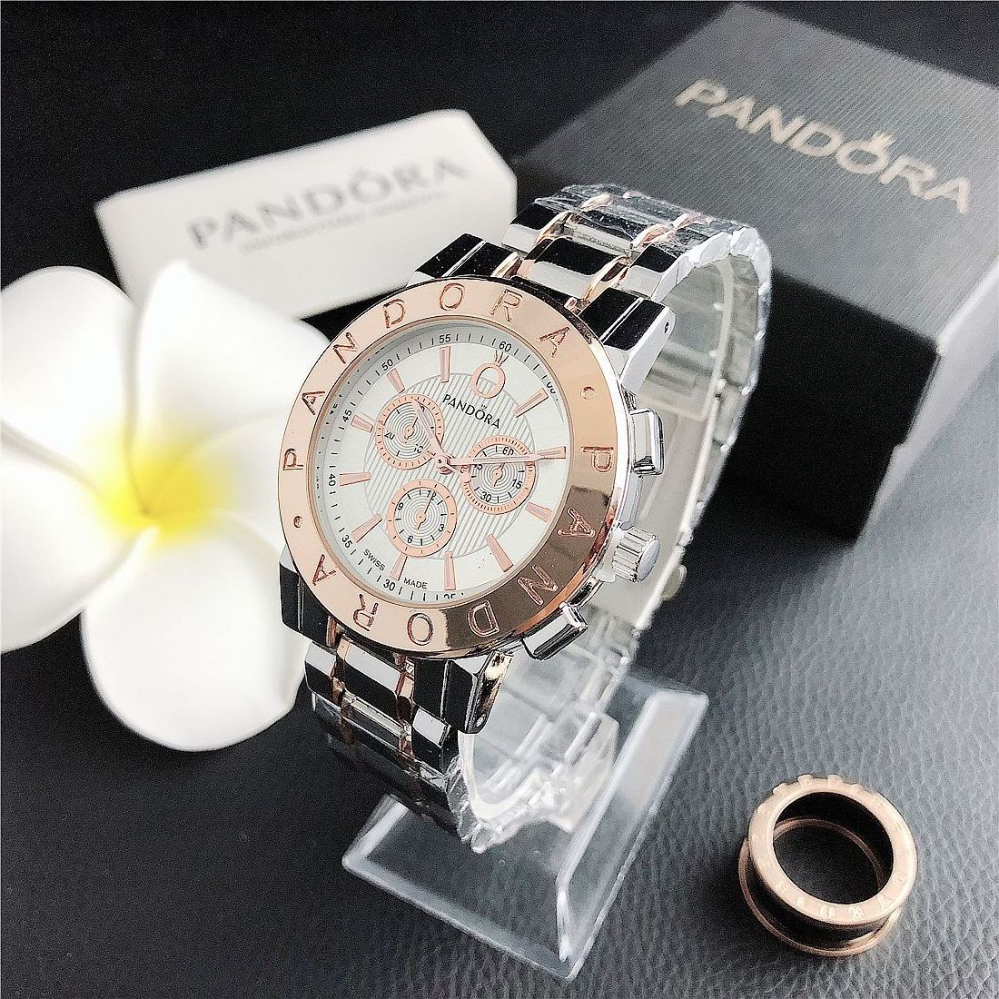 Hot Sale Luxury Famous Brand Stainless Steel Band Pandor Latest Ladies Quartz Wrist Watches Women 2023