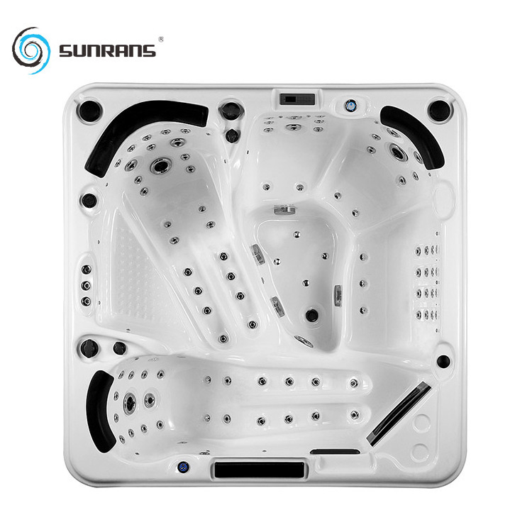 Sunrans Acrylic Balboa Whirlpool Outdoor Luxury Hot Tub From China Manufacturer Fiberglass Shells Swim Spas With TV