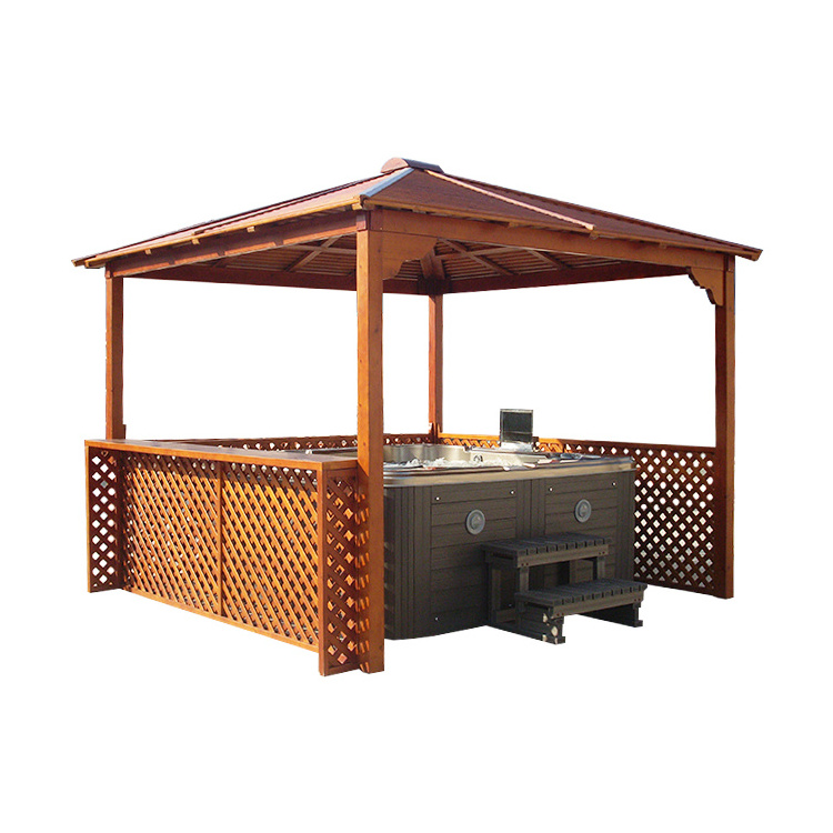 Fashional design outdoor Gazebo with steps, bar counter