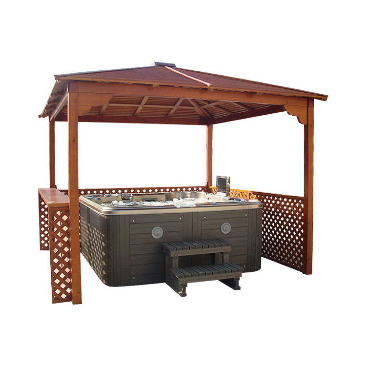 Fashional design outdoor Gazebo with steps, bar counter