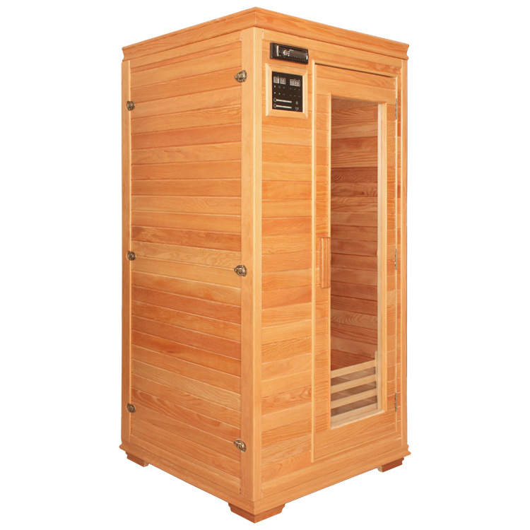 Solid Wood 1 Person Outdoor Infrared Mini Finnish Sauna With Wood Stove Used Sauna For Sale