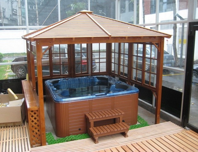 Luxury Wooden gazebo for outdoor SPA