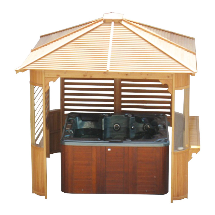 Sunrans waterproof outdoor spa Gazebo wooden Canopy