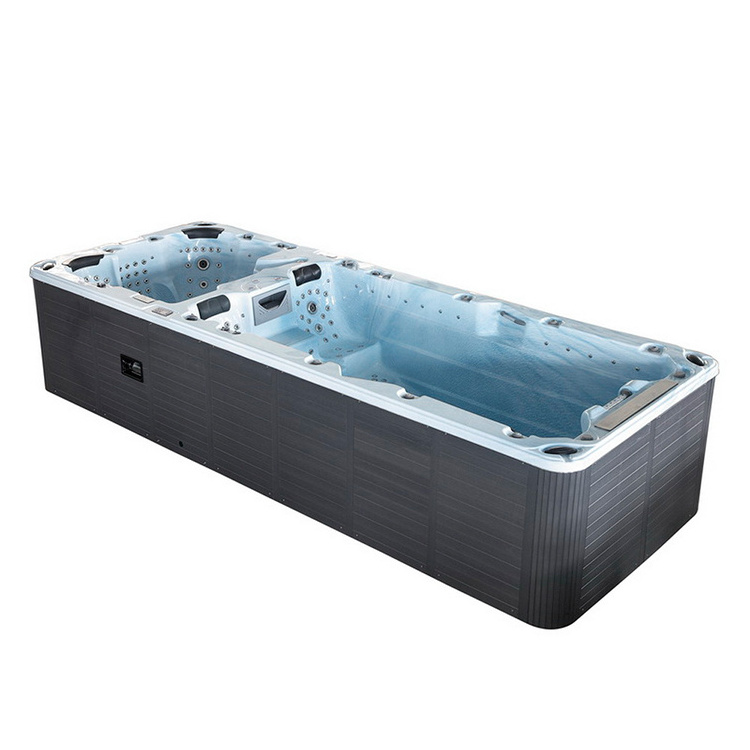 Sunrans Wholesale Dual Zone Hot Tub Swimming Pool Balboa Spa Control System Hottub Outdoor Endless Pool Swim Spa