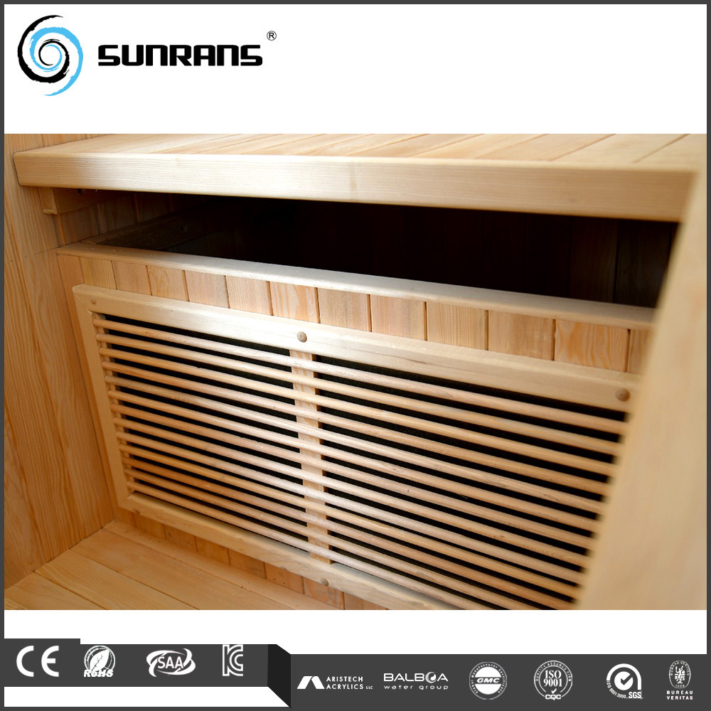 Half Body Far Infrared Sauna Room Kit Portable Vibro Sauna Solid Wood 1 Person Dry Steam Prefabricated Sauna Rooms