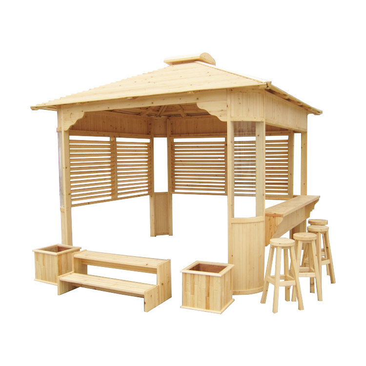 Sunrans waterproof outdoor spa Gazebo wooden Canopy