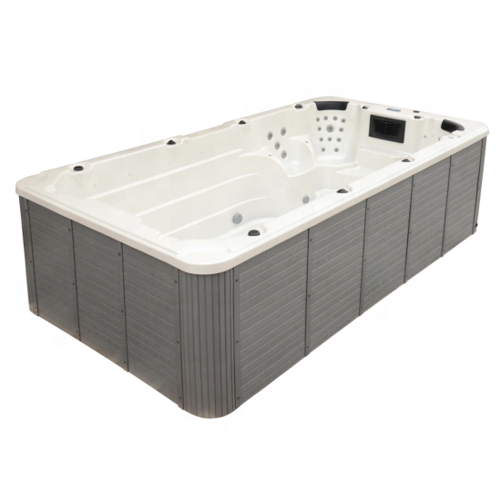 Wholesale Family Used Rectangular Swimming Pool Spa Exercise Endless Pool Outdoor 4 Person Swim Spa Hot Tub Dual Zone