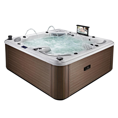 Sunrans Acrylic Balboa Whirlpool Outdoor Luxury Hot Tub From China Manufacturer Fiberglass Shells Swim Spas With TV