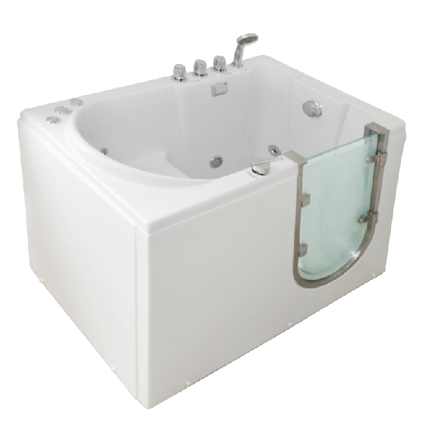 New Design High Quality Ce Roha Approved Acrylic Walk In Bathtub With Shower Combo In Modern Bathroom Bath Tub For The Disabled