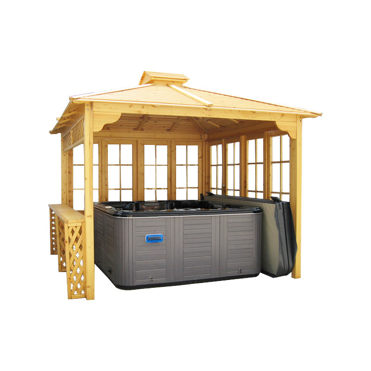 Hot sale wooden gazebo SR893, cheap wooden gazebos for sale