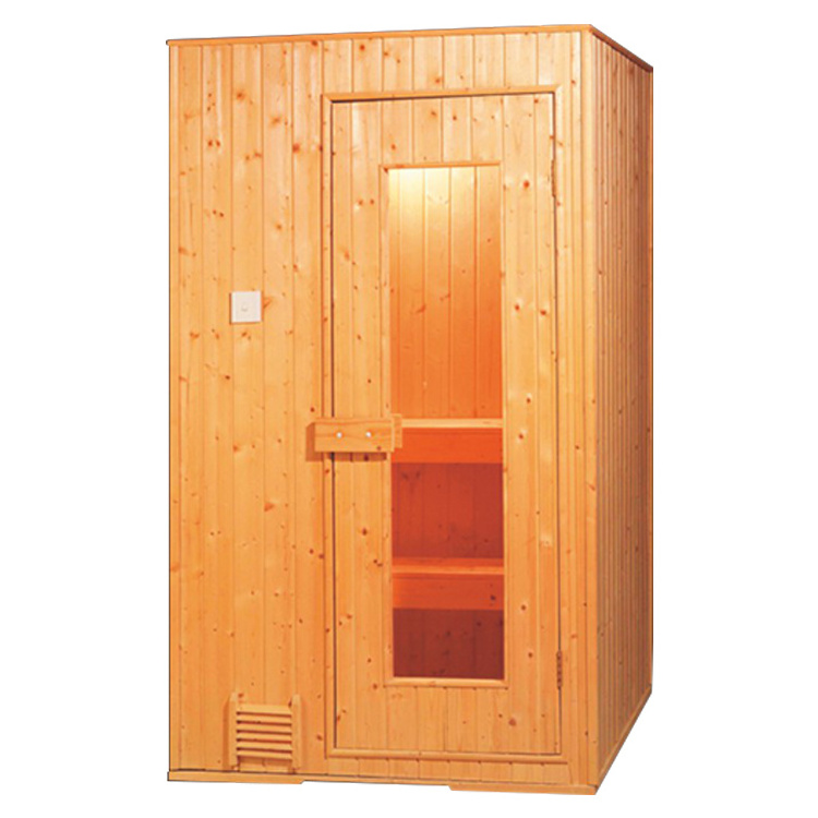 Home Mini Sauna Dynamic Sauna One Person Rectangle Outdoor Infrared Wooden Sauna Steam Shower Room Personal