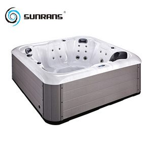 Sunrans Acrylic Balboa 5 People Home Spa Pool Outdoor Europe Balboa Control Jets Fitness Hot Tub For Backyard