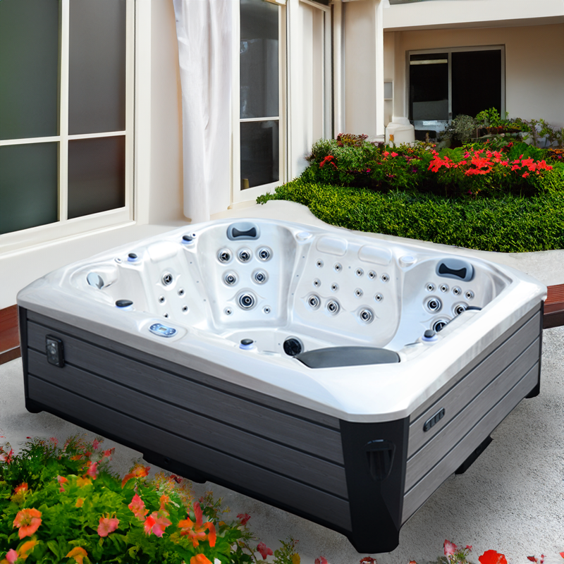 Sunrans Wholesale 8 Persons Used Quality Luxury Acrylic Balboa Spa Hot Tub Outdoor For Backyard With Comfort Lounge Seating