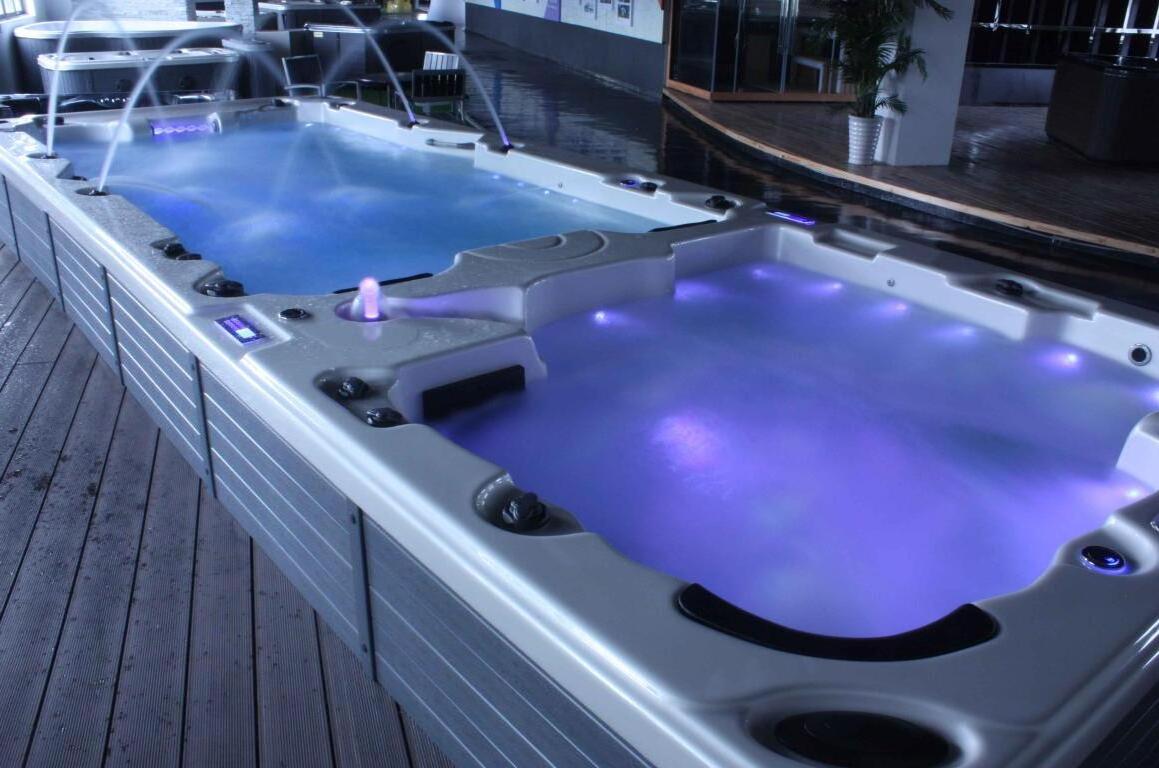 Wholesale Freestand Big Luxury Bath Massage Smart Outdoor Swimming Endless Pool Hot Tub Combo Hydropool Aqua Sport Swim Spa