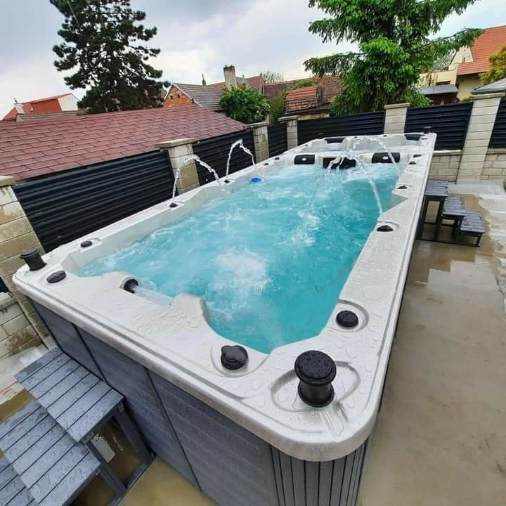 Sunrans Wholesale Dual Zone Hot Tub Swimming Pool Balboa Spa Control System Hottub Outdoor Endless Pool Swim Spa