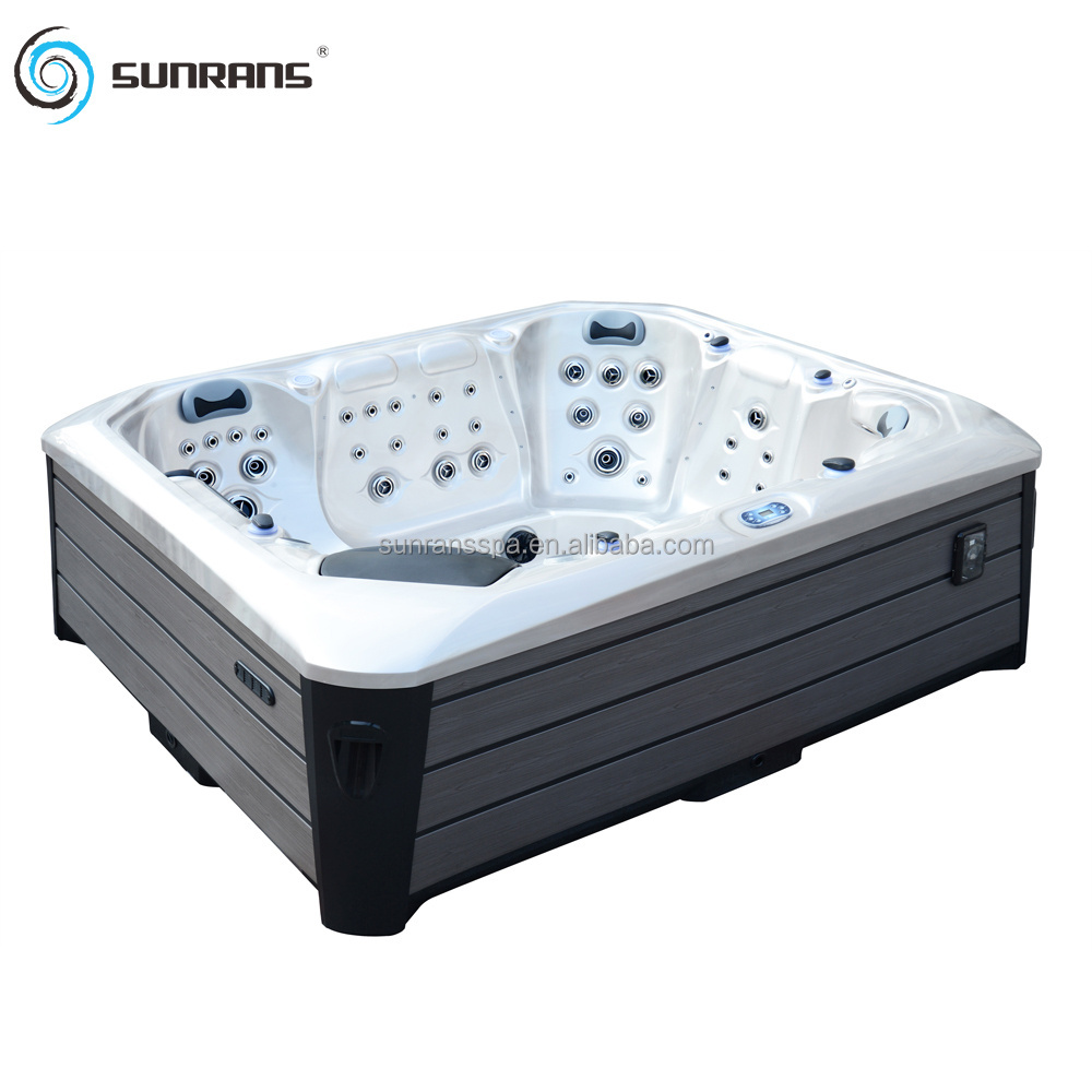 Modern Design Acrylic Spa massage Function whirlpool bathtub Stainless Steel Hot Tub for 8 Persons