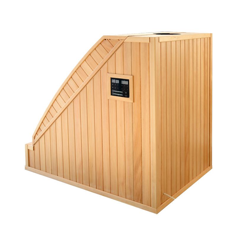 Hot Sale Half Body Sauna Home Use Canadian Hemlock Wood Small Far Infrared Sauna Room