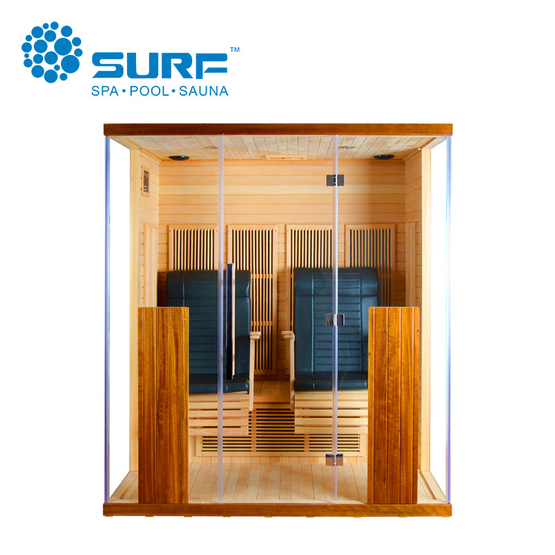 Mini Indoor Sauna Room Far Infrared 2 People Home Steam Sauna Rooms Infrared Ray Body Steam Room With Chairs