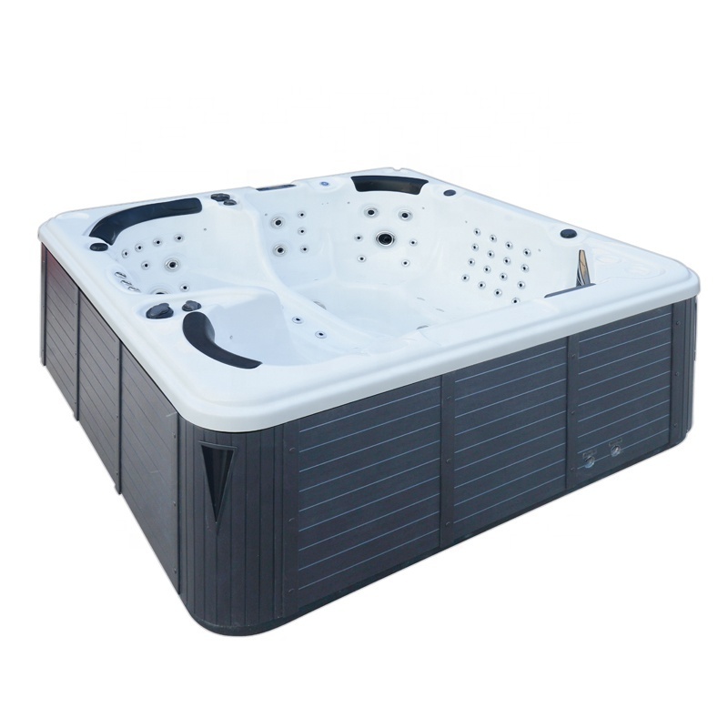 Hot selling luxury acrylic 3 seating 2 lounger hot tub outdoor 5 person spa tubs with balboa system