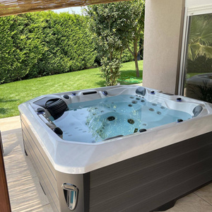 Hot selling outdoor 5 persons hot tub spa with balboa system hydro massage whirlpool bathtub for courtyard