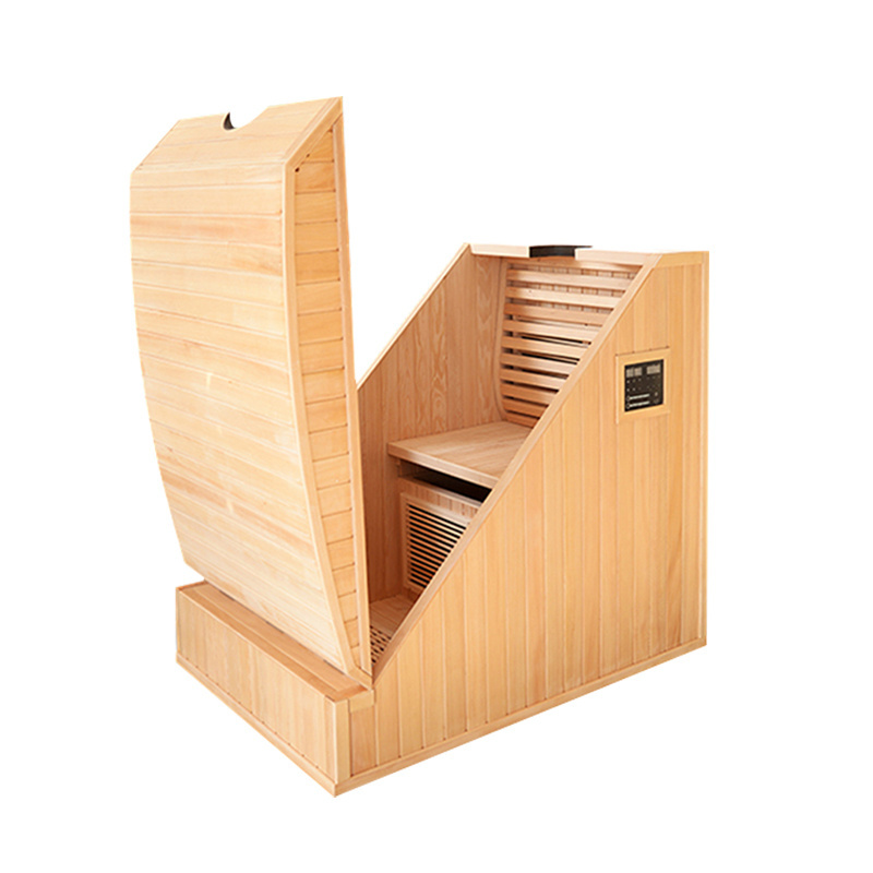 Hot Sale Half Body Sauna Home Use Canadian Hemlock Wood Small Far Infrared Sauna Room