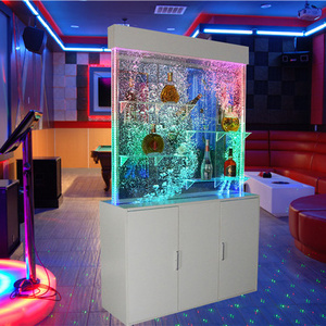 H2m Digital Programmed water feature cabinet screen divider colorful Bubble feature cabinet room divider