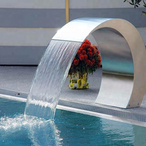 120cm High stainless steel cascade waterfall for swimming pool and garden pond garden