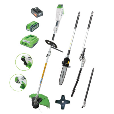 Sunray Power Brushless Motor Electric Pole Hedge Trimmer Saw Grass Trimmer Brush Cutter 4 In 1 Li-ion Multi-Task Tools