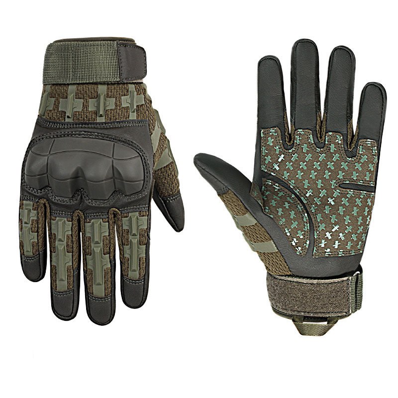 2023 New tactical touchscreen gloves tactical shooting rubber knuckle gloves tactical full finger motorcycle combat Glove