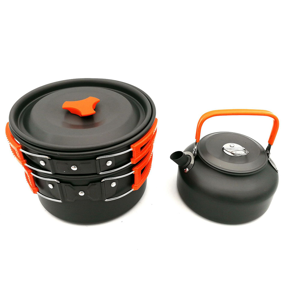 Outdoor cooking set portable foldable camping cookware mess kit