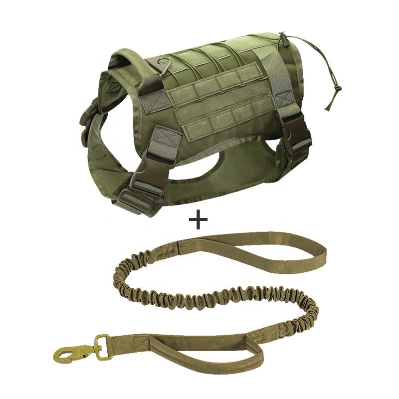 Tactical dog accessories tactical dog harness set large training tactical dog lead and harness