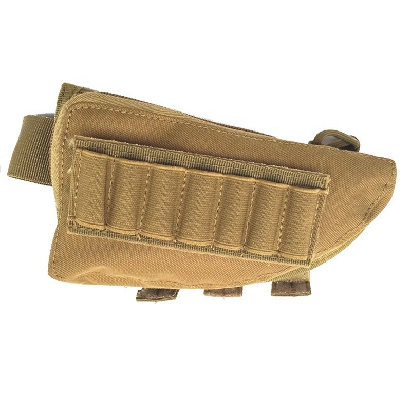 Hunting Pouch 7 Shells Butt Stock Shell Cartridge Holder Ammo Carrier Tactical Pouch