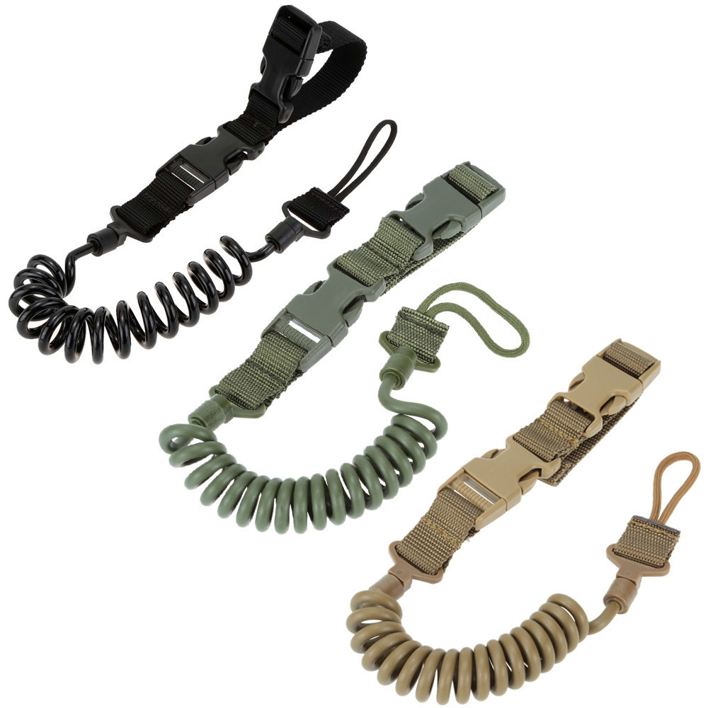 Shooting Hunting Accessories Telescopic Sling Bungee Tactical Secure Lanyard Spring Hand Sling