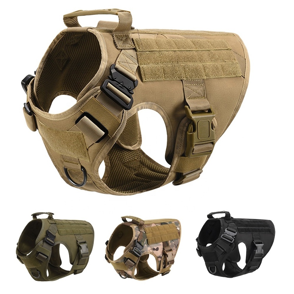 Service Dog Training Accessories No Pull Tactical Dog Harness for Medium Large Big XXL Dog Clothing Comfortable Vest