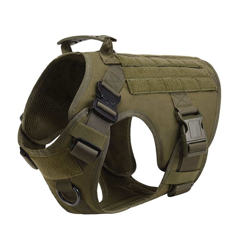 Tactical training dog coat chest strap waterproof nylon working dog vest tactical dog harness camo