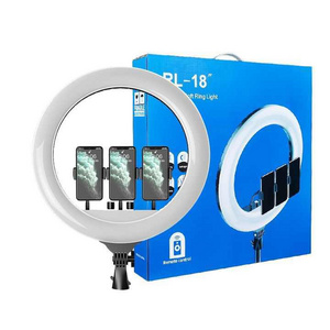 18 Inch Led Wall Mounted Ring Light for Barber Shop Studio Makeup Photography with Stand Phone Holder Remote