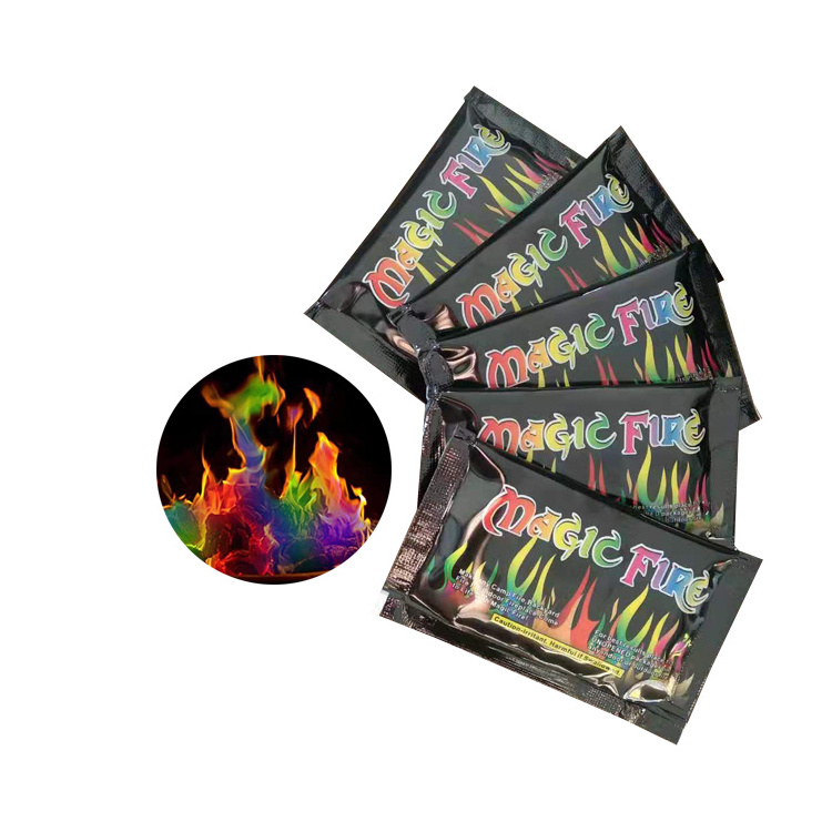 Magical Fire powder Rainbow colored flames Applicable to outdoor Indoor backyard beach camping fireplace Entertain family