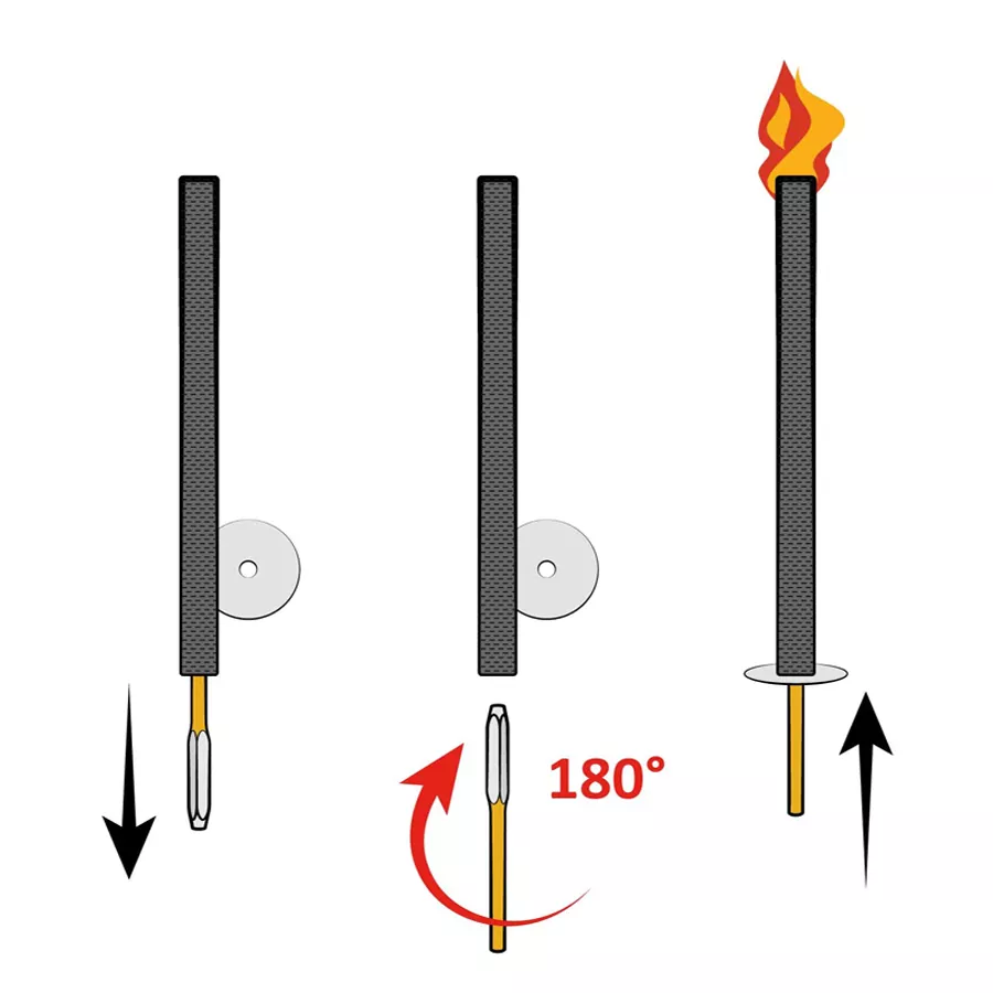 Sunrich factory price high quality hand hold 90 Min Camping Garden Candle Procession Paraffin Wax Torches