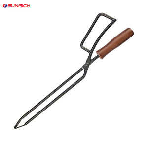 Fire Pit Accessories Heavy Duty Campfire Tongs Log Grabber Outdoor Fireplace Fire Tools For Fire Pit Used