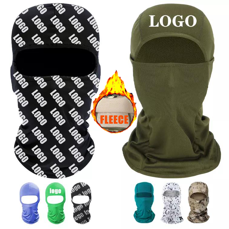 Wholesale Full Face Cover Winter Fleece Balaclava Hats Outdoor Motorcycle Plush Ski Mask Custom Balaclava