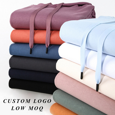 High quality 350gsm 400gsm cotton hoodies custom logo heavyweight french terry hoodie blank oversized hoodie